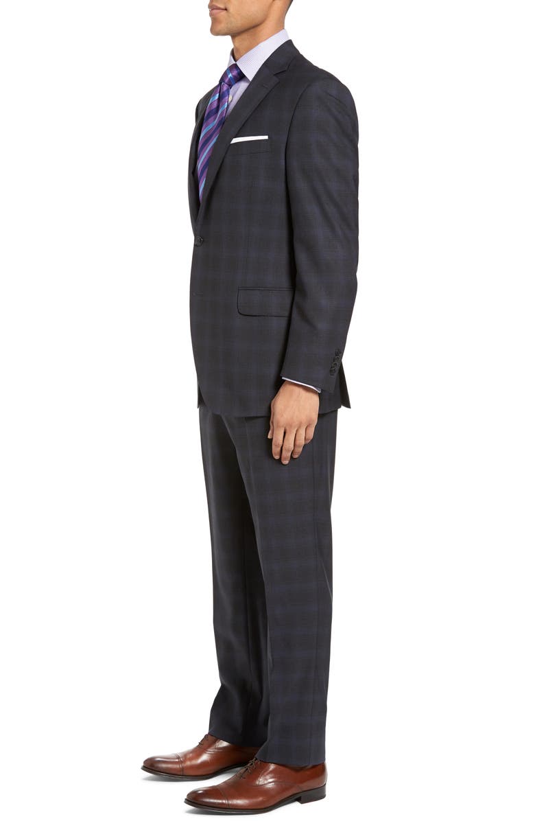 Peter Millar Classic Fit Plaid Wool Suit, Alternate, color,