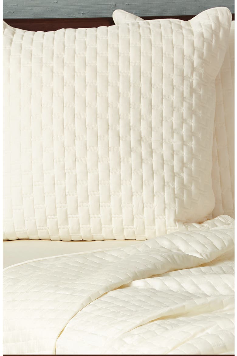 Quilted Euro Sham, Alternate, color, IVORY