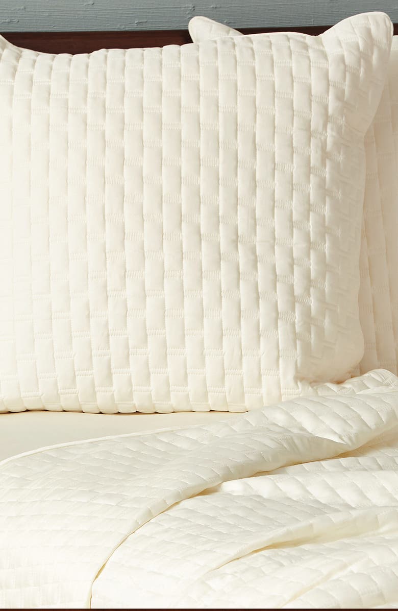 BedVoyage Quilted Euro Sham, Alternate, color, Ivory