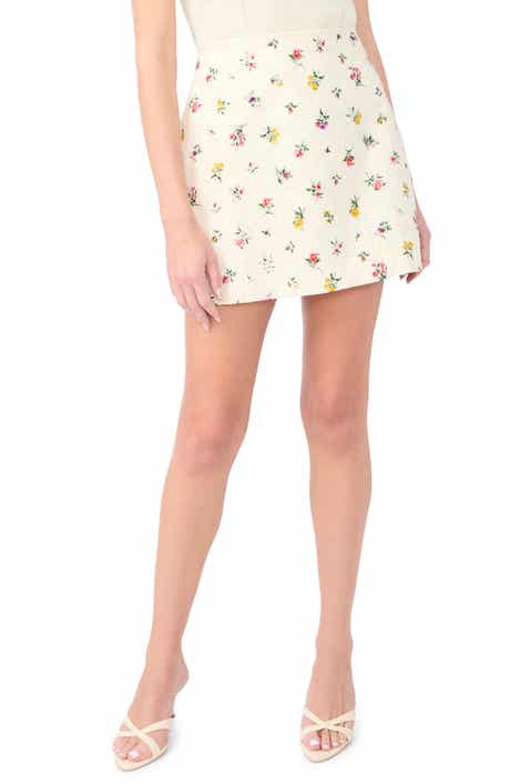 Margaret Floral Cotton Miniskirt