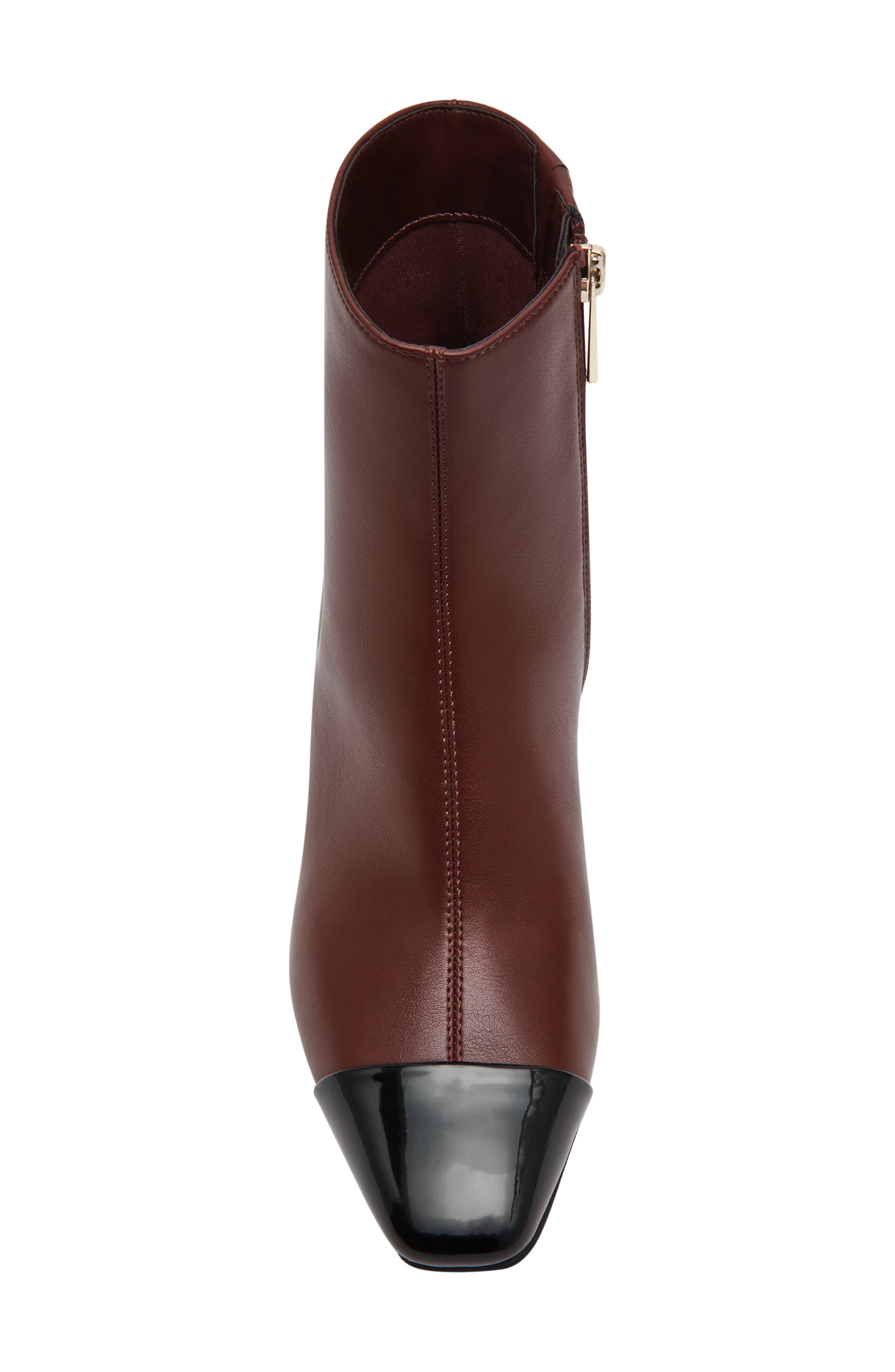 Atheena Faux Leather Bootie, Alternate, color, MAHOGANY PATENT PU