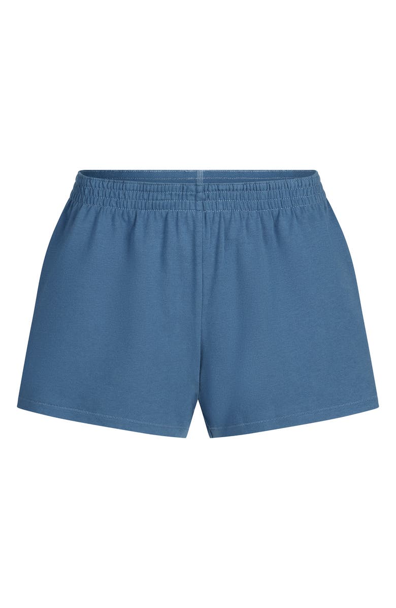 SKIMS Foldover Cotton Blend Jersey Shorts, Alternate, color, Harbor