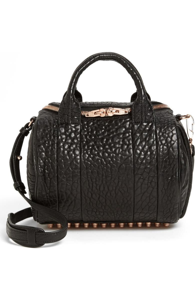 Alexander Wang 'Rockie - Rose Gold' Leather Crossbody Satchel, Main, color,