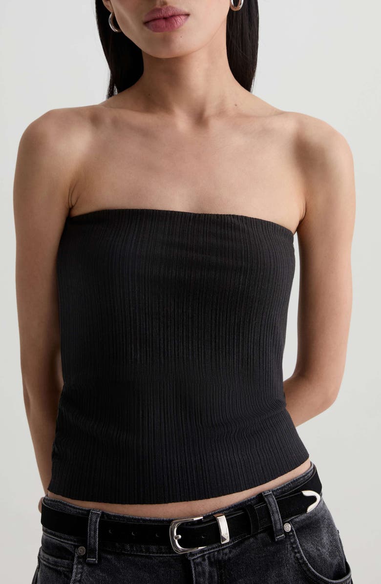 AG Lexie Foldover Rib Tube Top, Alternate, color,