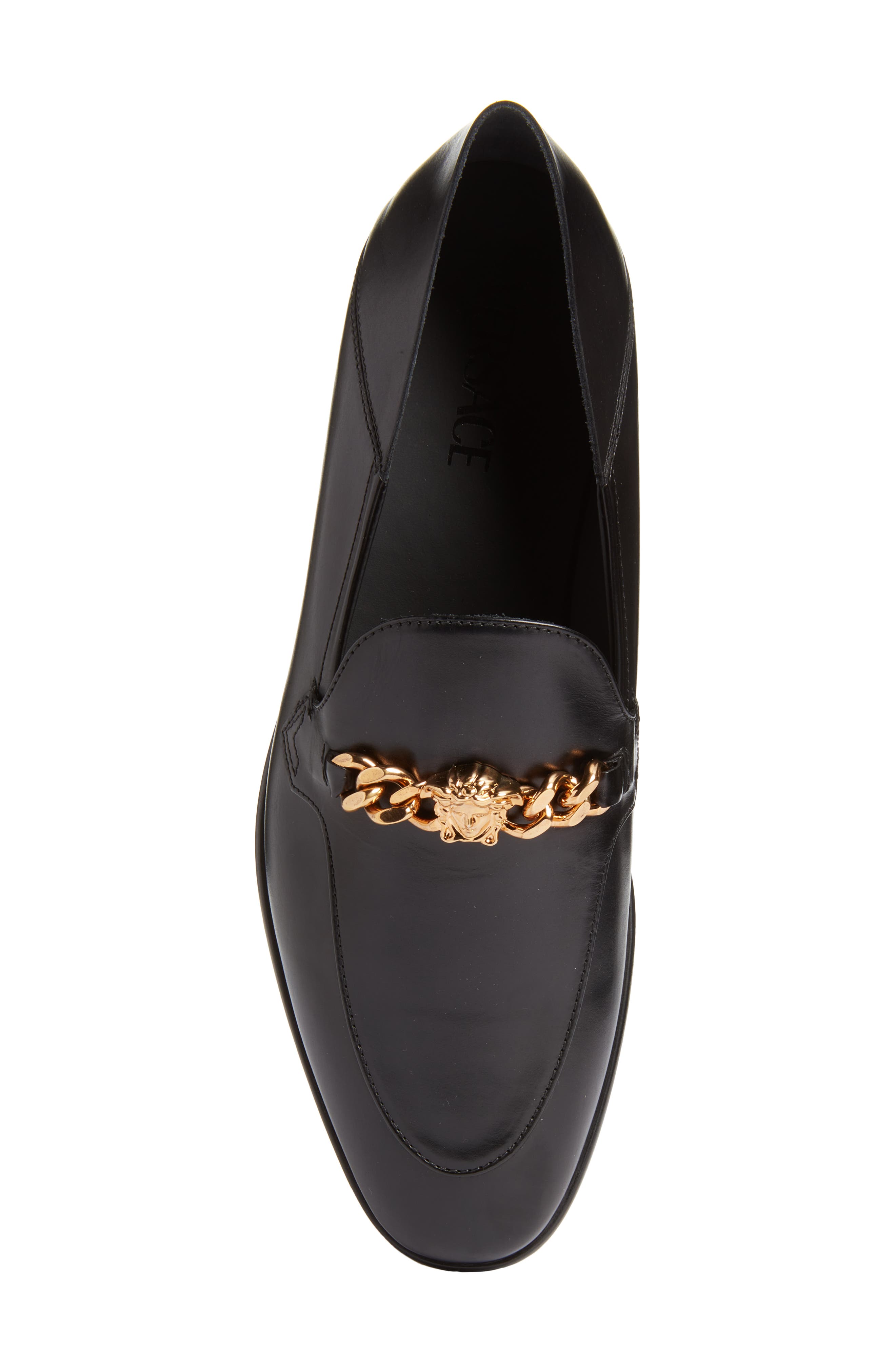 Versace Medusa Chain Loafer, Alternate, color, 
