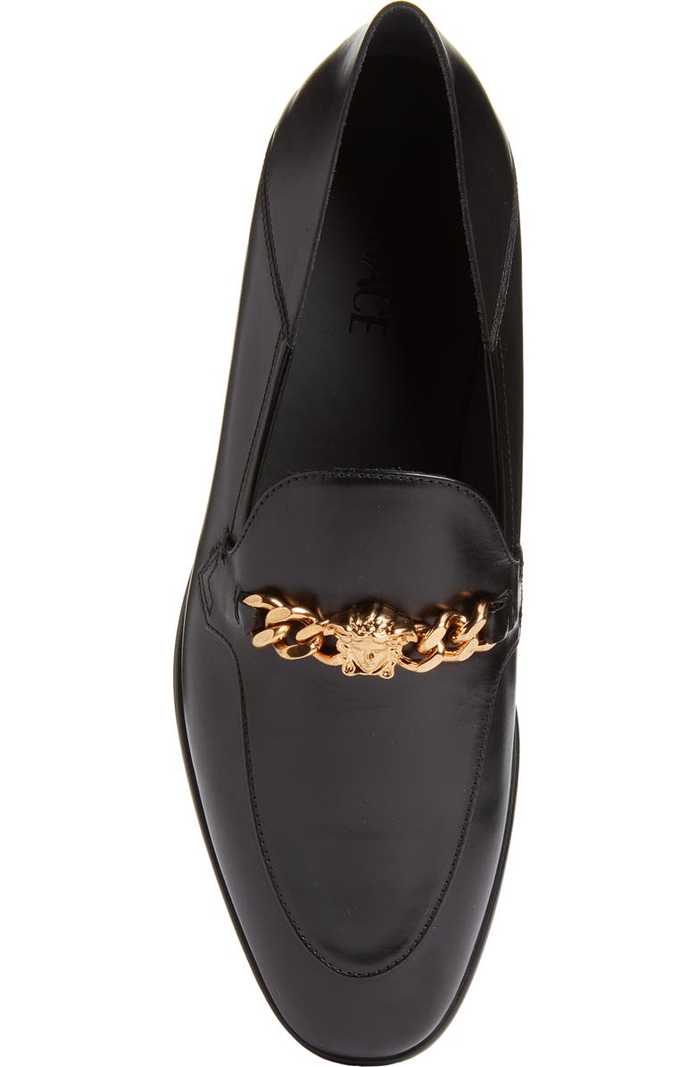 Versace Medusa Chain Loafer, Alternate, color,