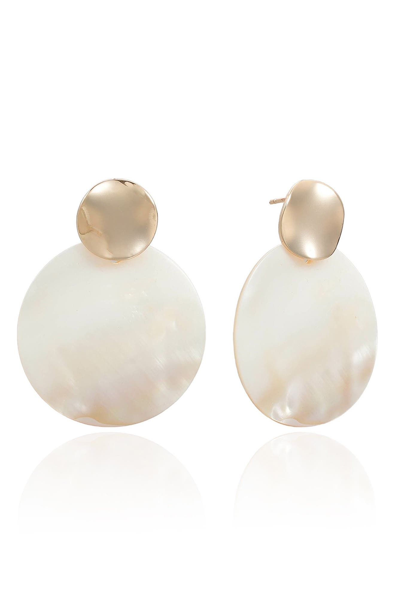 Ettika Mother-of-Pearl Drop Earrings