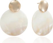 Ettika Mother-of-Pearl Drop Earrings