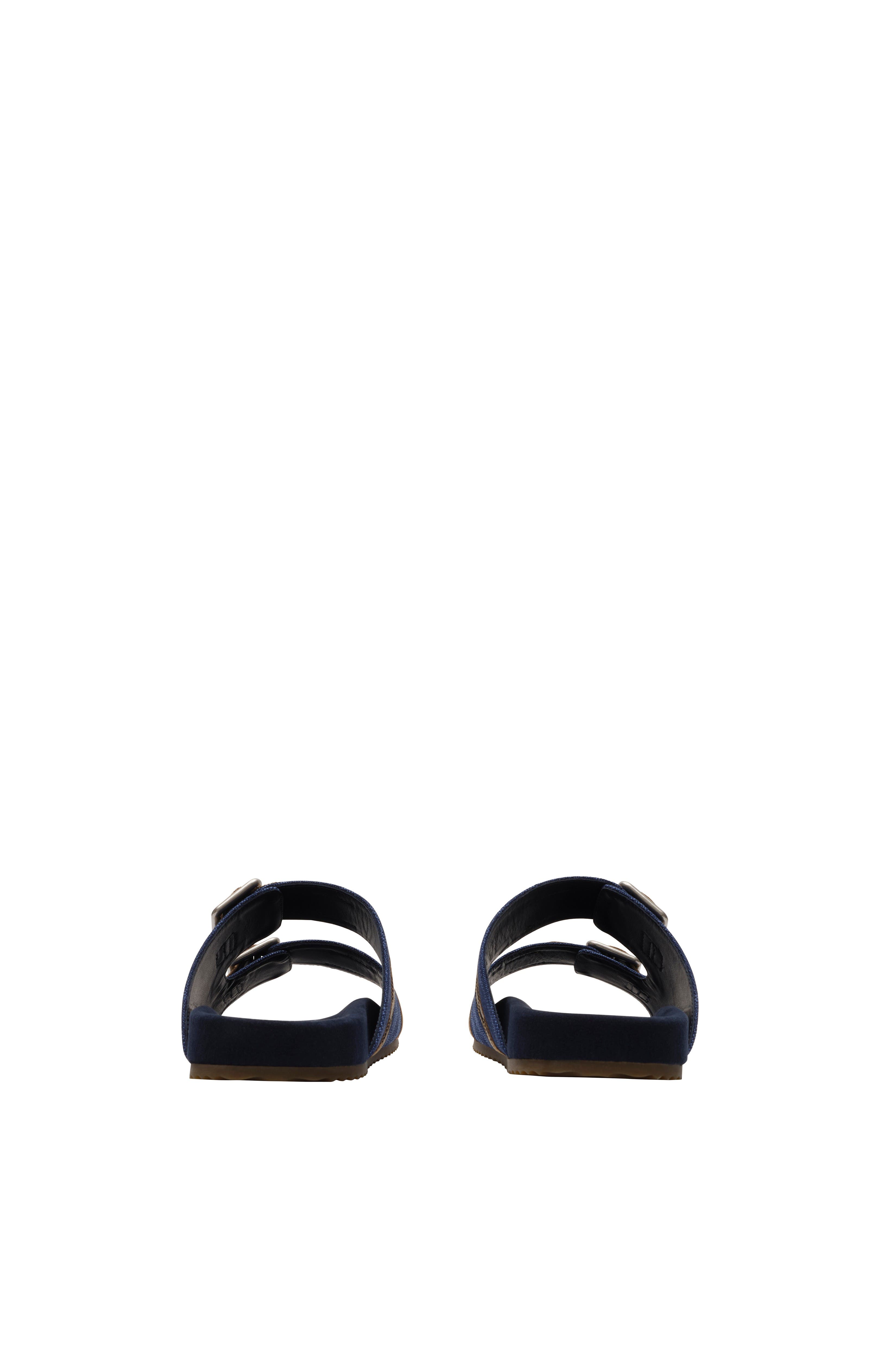 Check Suede Urchin Sandals, Alternate, color, Navy