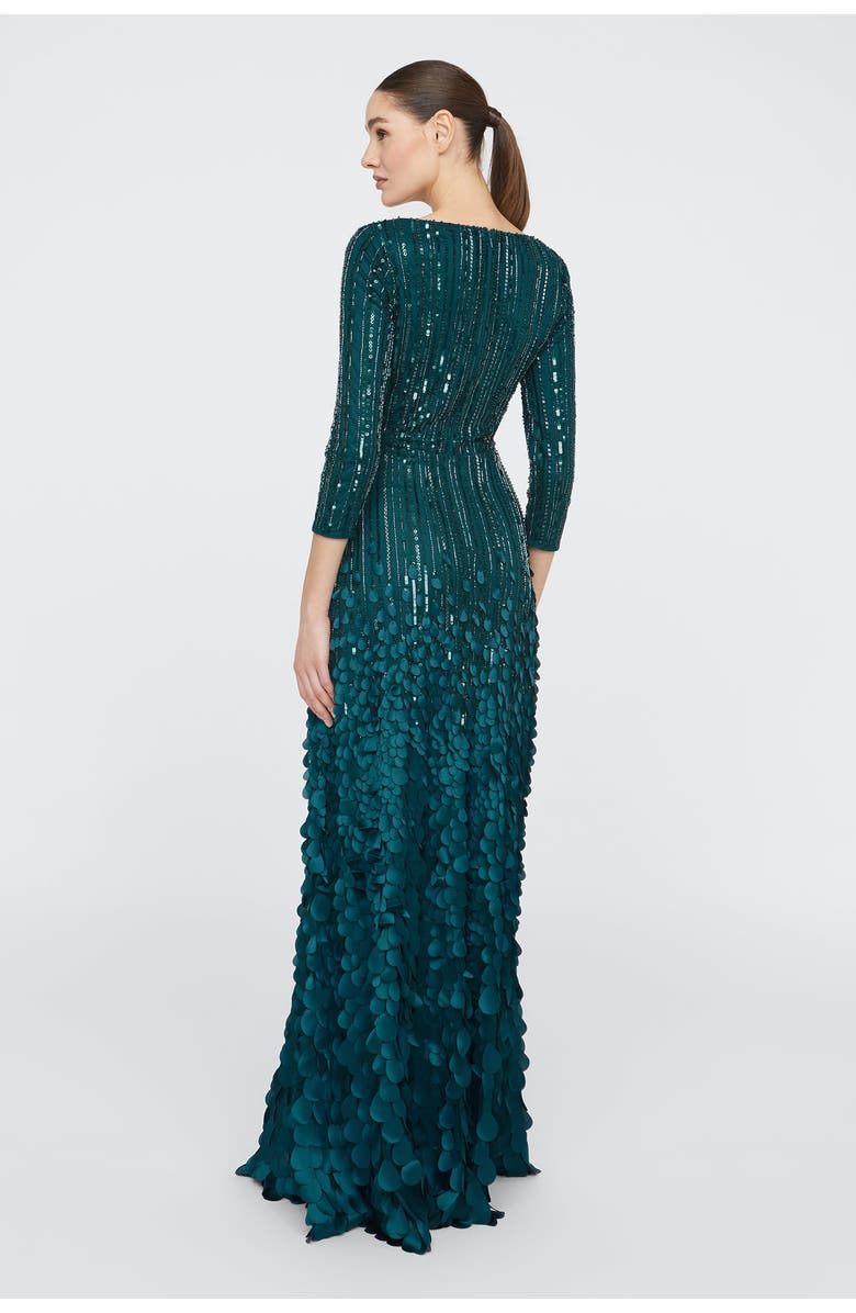 Theia Arabella Beaded Gown, Alternate, color, Poseidon