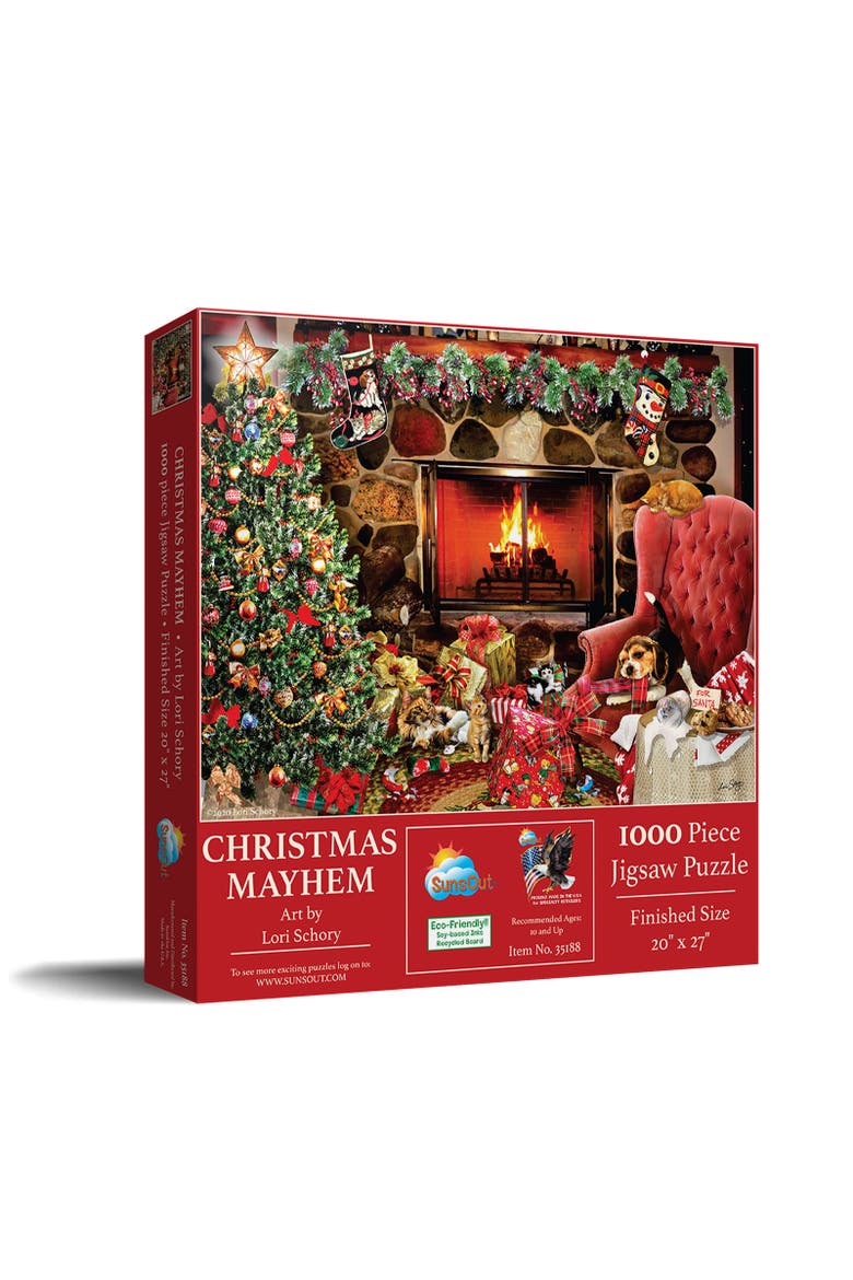 Christmas Mayhem 1000 piece Jigsaw Puzzle for Adults, Main, color, Multicolor
