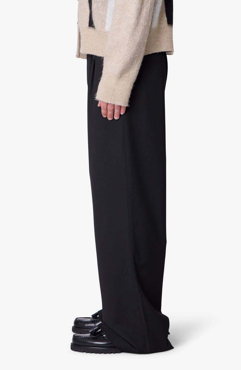 mnml Pleated Wide Leg Cotton Blend Pants, Alternate, color, 