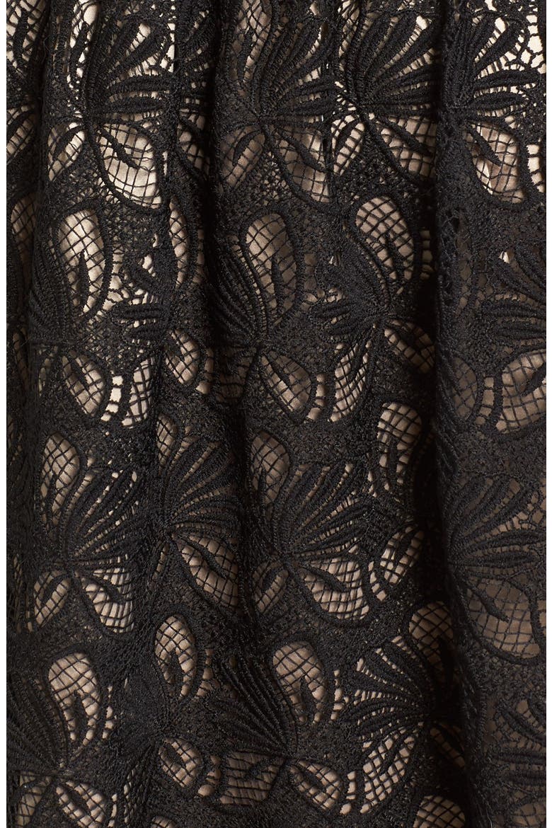 Sleeveless Lace Minidress, Alternate, color, BLACK