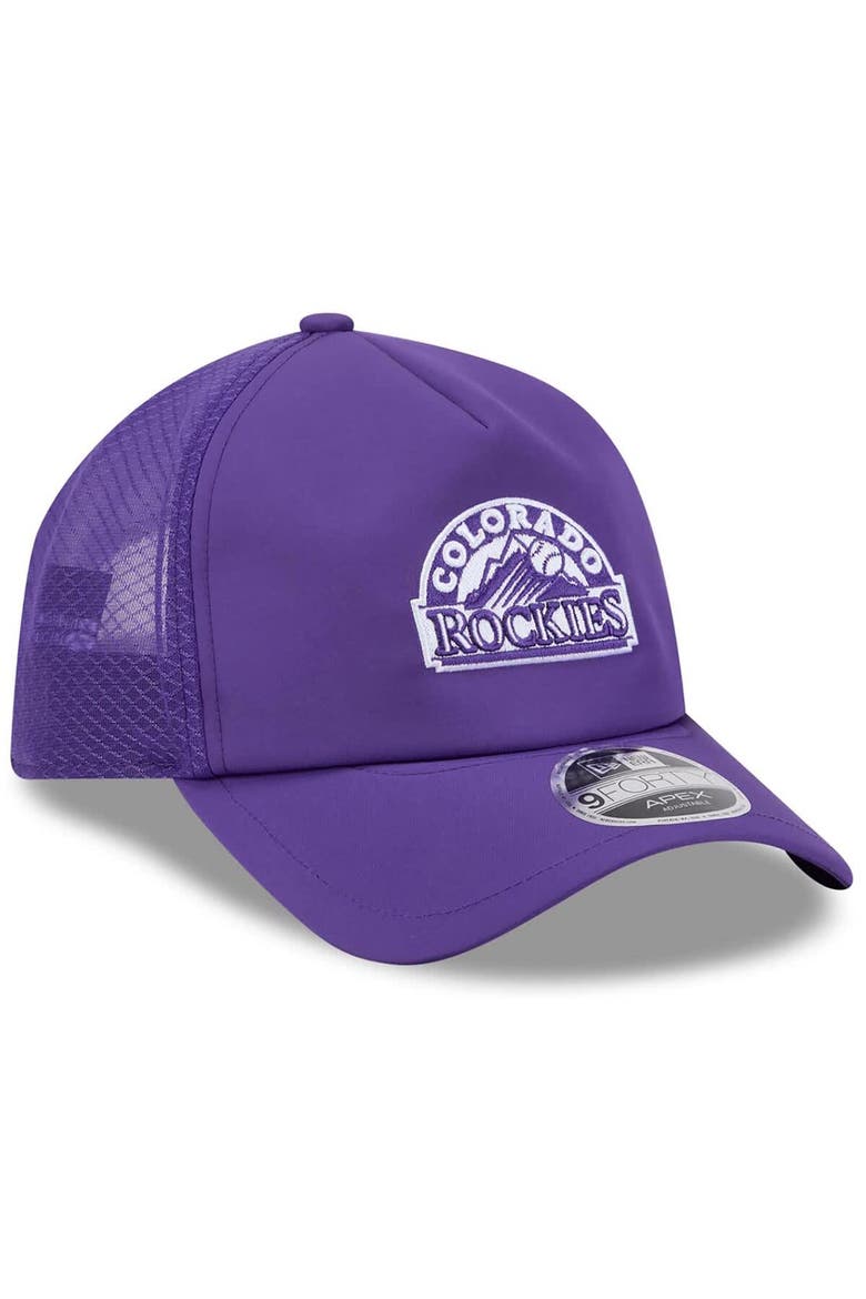 Men's New Era Purple Colorado Rockies 2026 Batting Practice Alternate Apex 9FORTY Adjustable Hat, Alternate, color, Purple