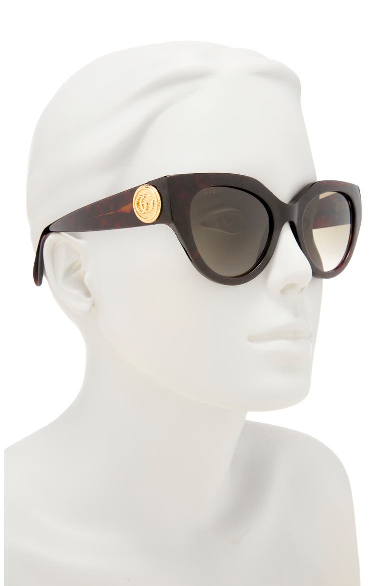 52mm Cat Eye Sunglasses, Alternate, color, HAVANA HAVANA BROWN