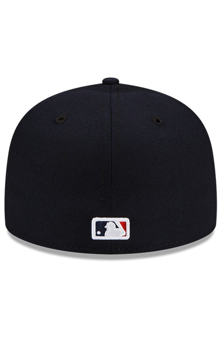 New Era Men's New Era Navy Cleveland Guardians Road Authentic Collection On-Field 59FIFTY Fitted Hat, Alternate, color, 