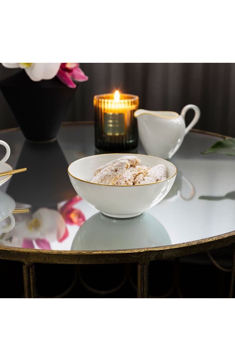 Villeroy & Boch Anmut Gold Fruit Dish, Alternate, color, White