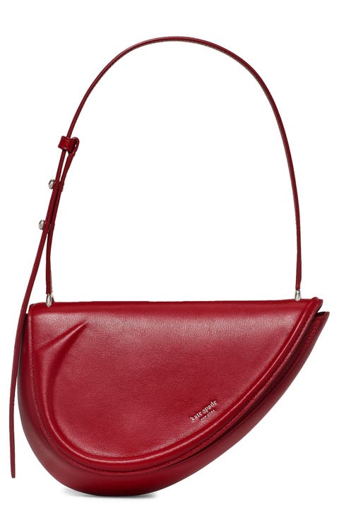 the spade fine grain leather shoulder bag