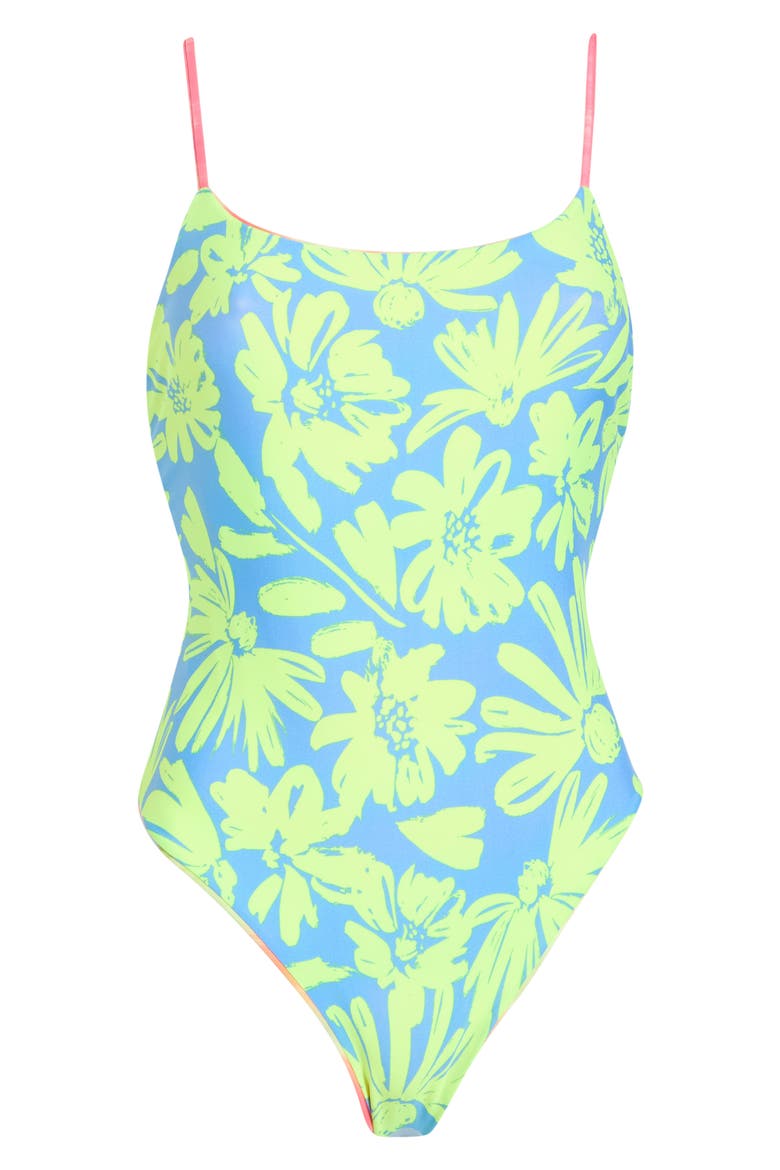 Luster Reversible One-Piece Swimsuit, Alternate, color, PINK