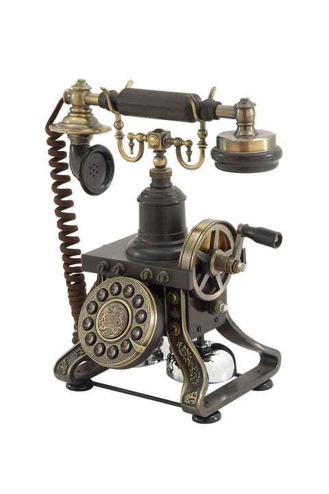 Black Brass Vintage Antique Phone