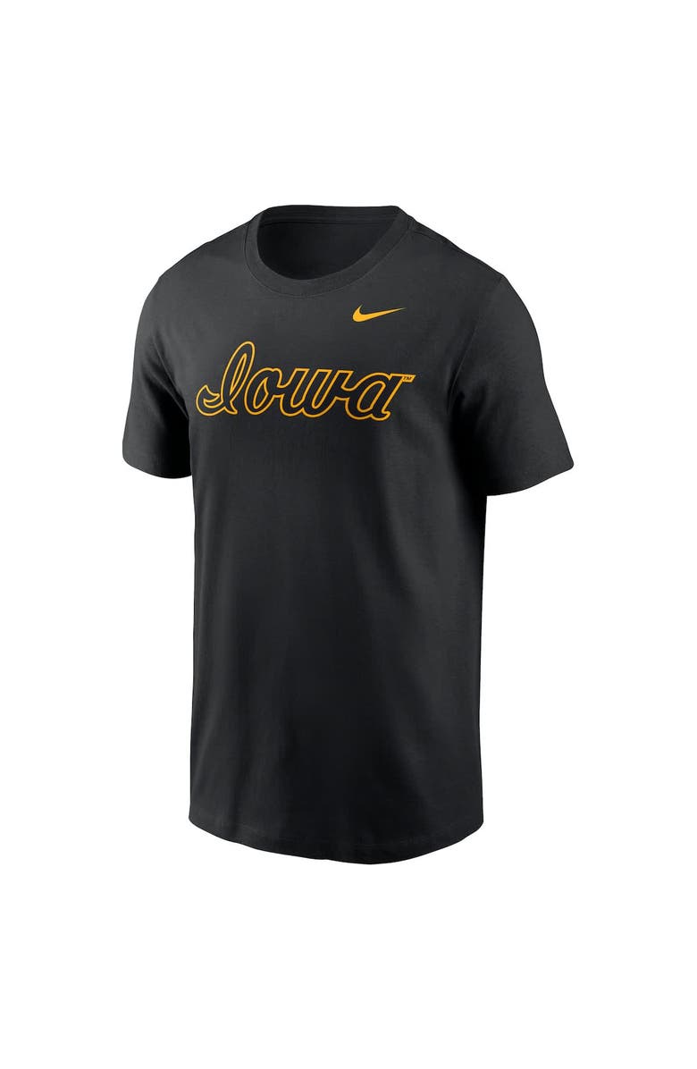 Nike Men's Nike Black Iowa Hawkeyes Baseball Wordmark T-Shirt, Alternate, color, Black