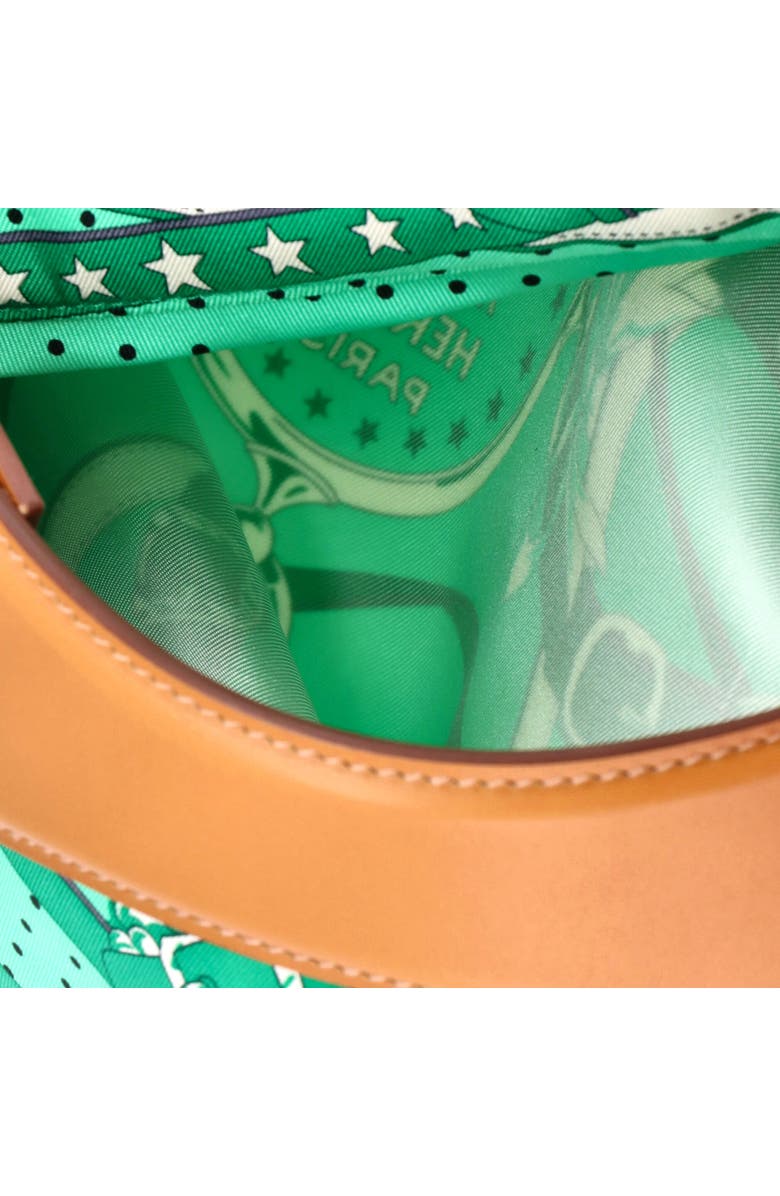 Pre-Owned Hermes Balusoie Bag Printed Silk and Leather, Alternate, color, Vert Comics