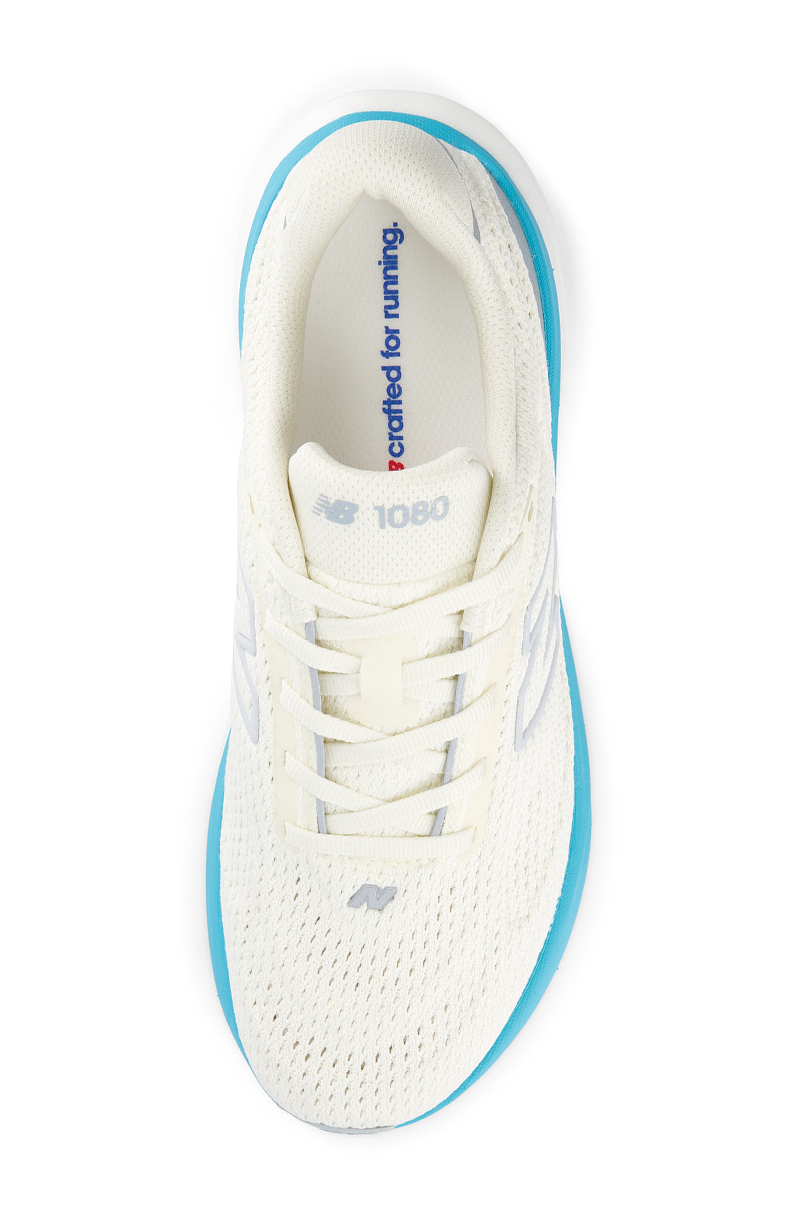 Fresh Foam X 1080 v14 Running Shoe, Alternate, color, ANGORA/ BLUE GLAZE