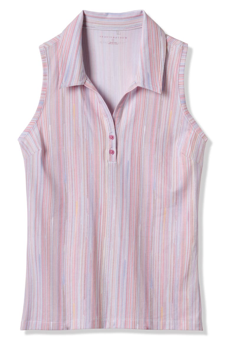 Featherweight Active Racerback Polo, Main, color, FOXGLOVE MULTI