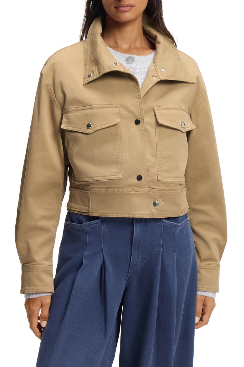 Jacelia Crop Jacket, Main, color, RUST/ COPPER