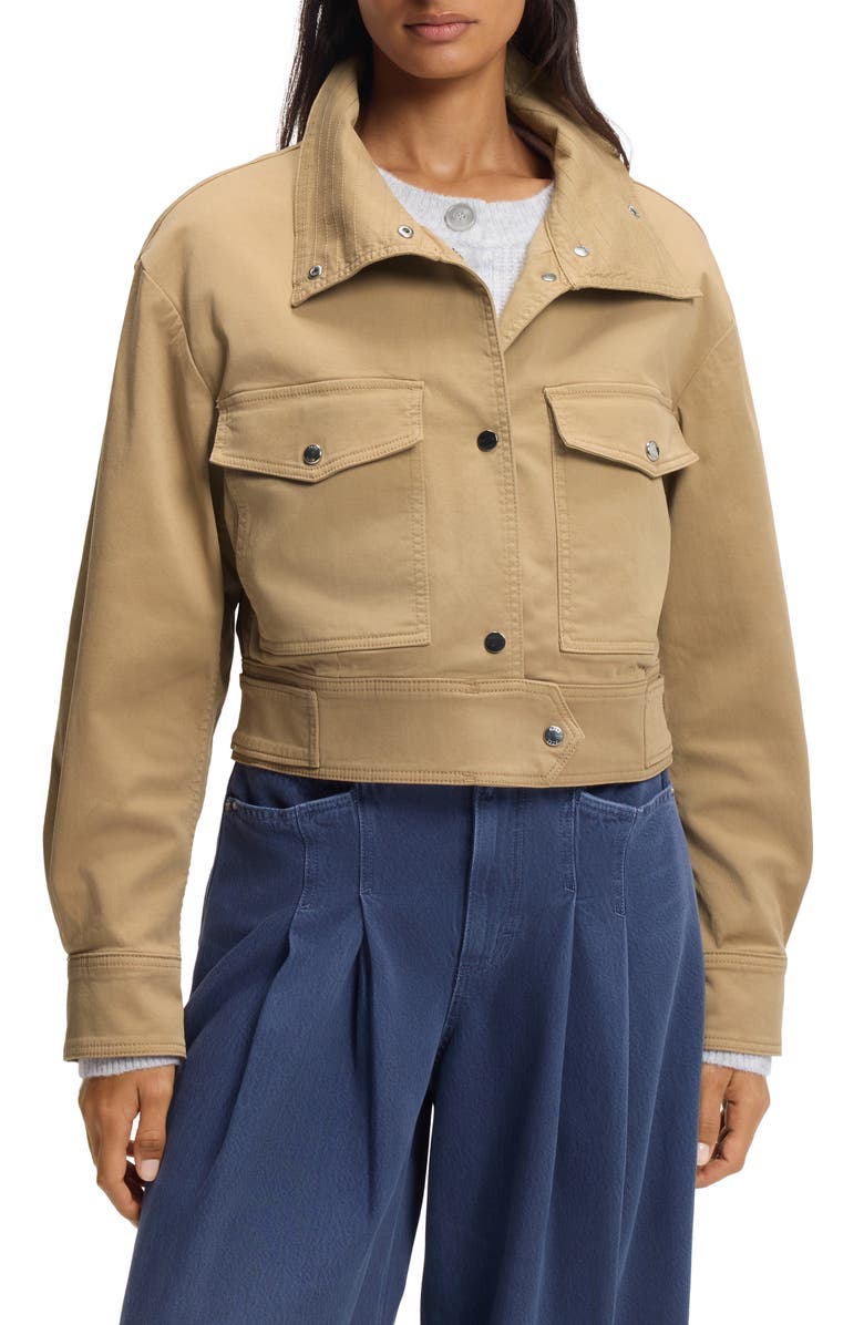 BOSS Orange Jacelia Crop Jacket, Main, color, Rust/ Copper