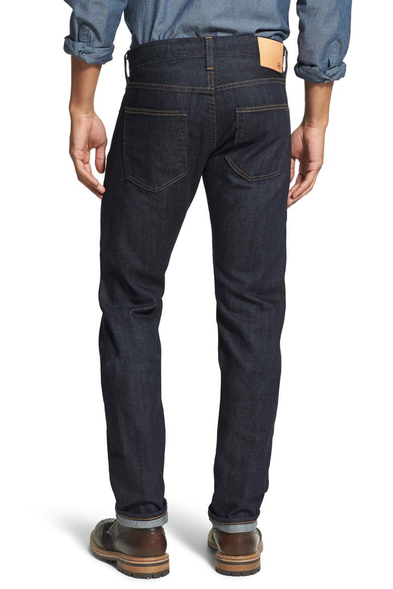'Nomad' Skinny Fit Selvedge Jeans, Alternate, color, ALPHA