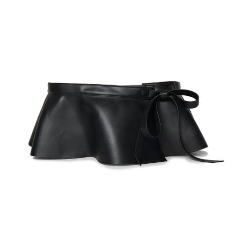 Faux Leather Peplum Belt