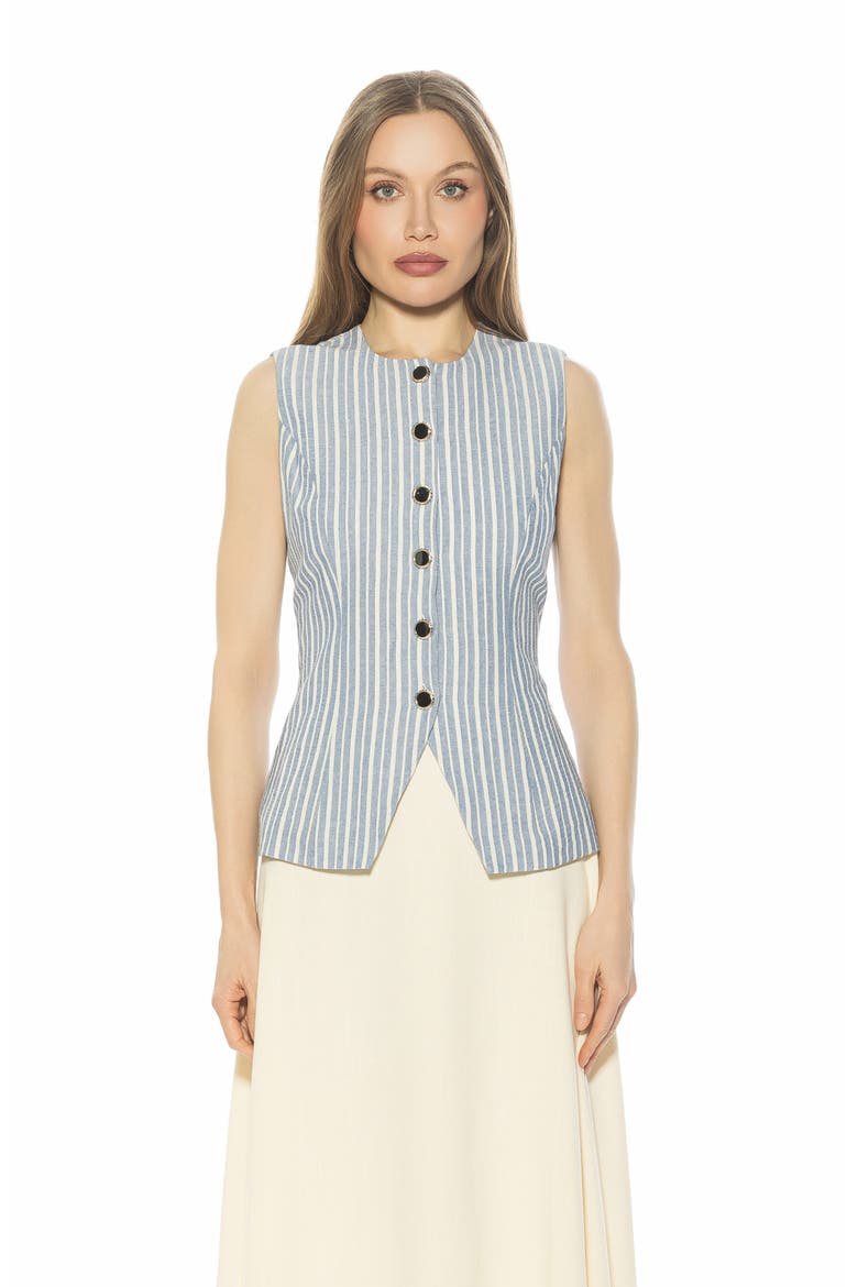 Kinsley Vest Top, Alternate, color, BLUE STRIPE