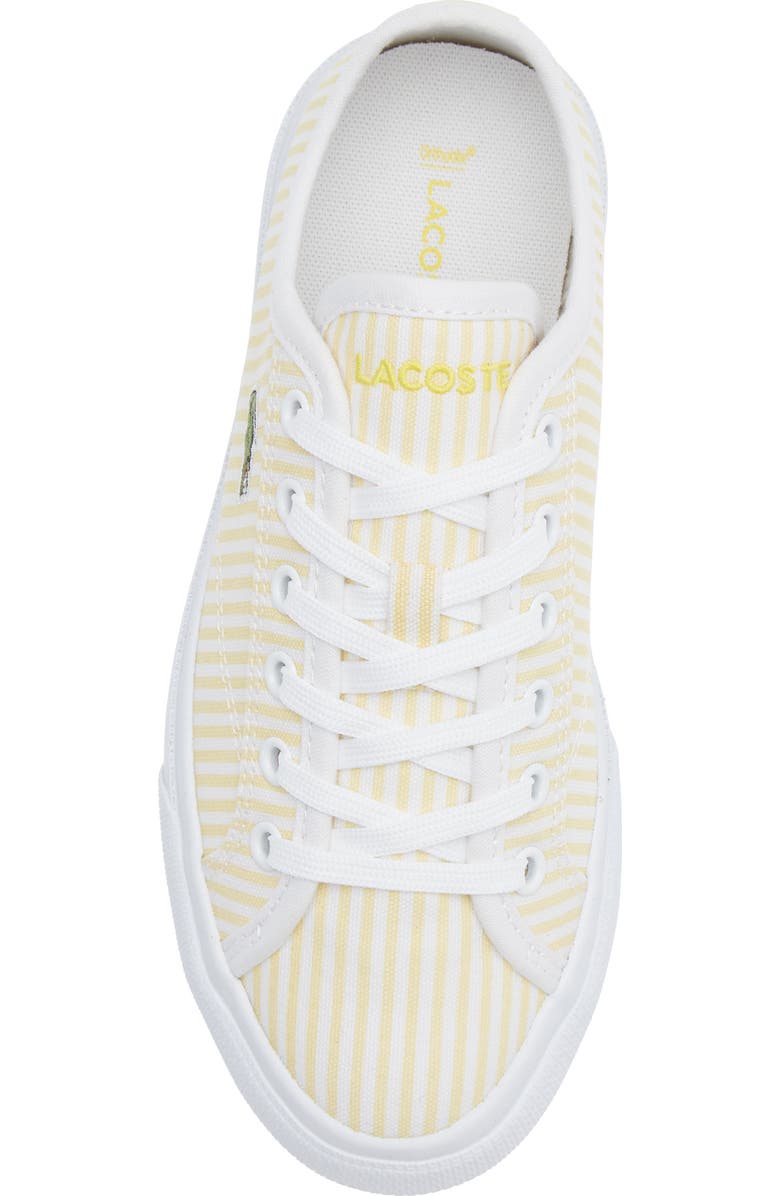 Lacoste Kids' Backcourt 125 Sneaker, Alternate, color, Light Yellow/ White