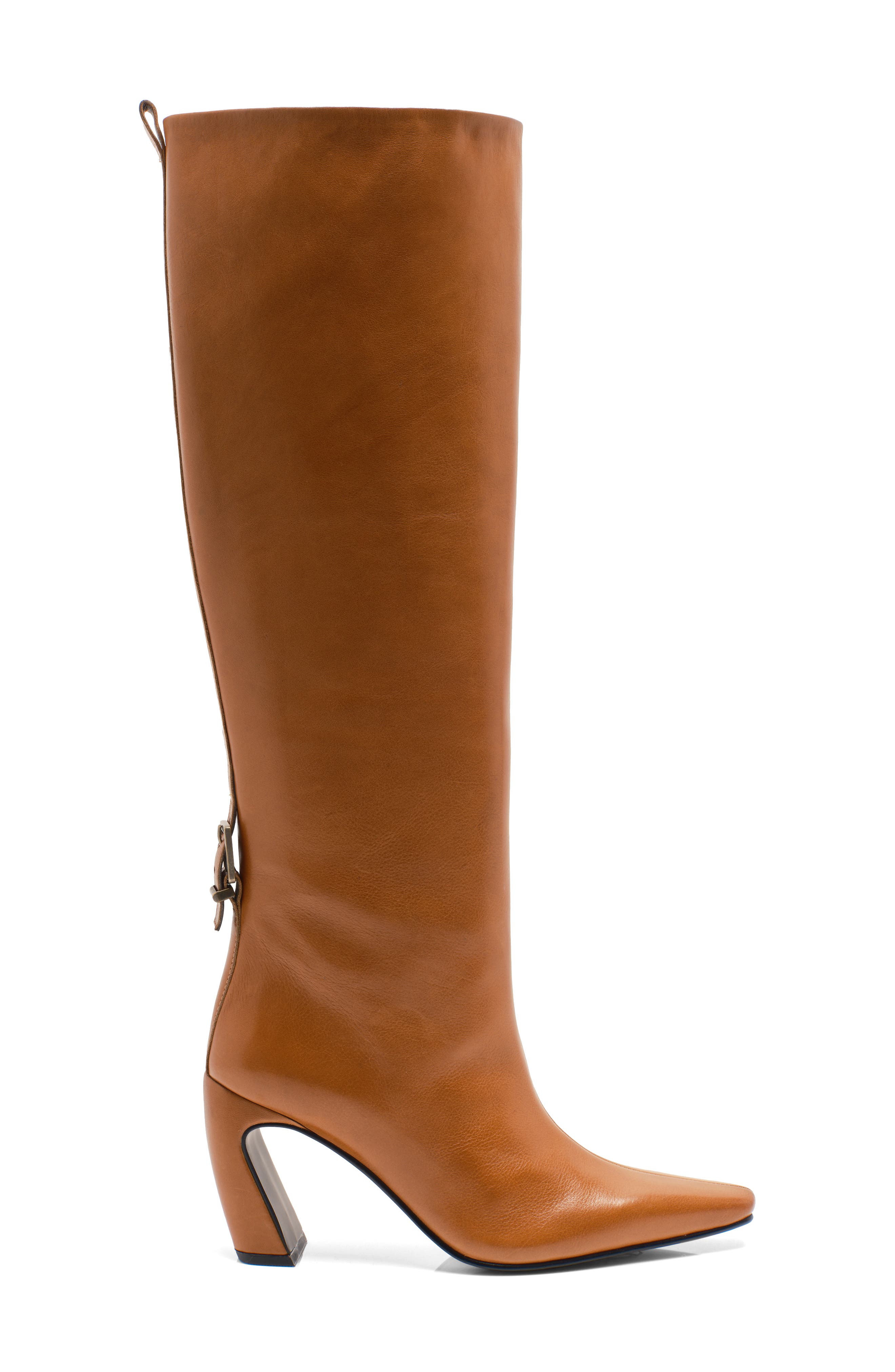 Free People Date Night Knee High Boot, Alternate, color, Tan Leather