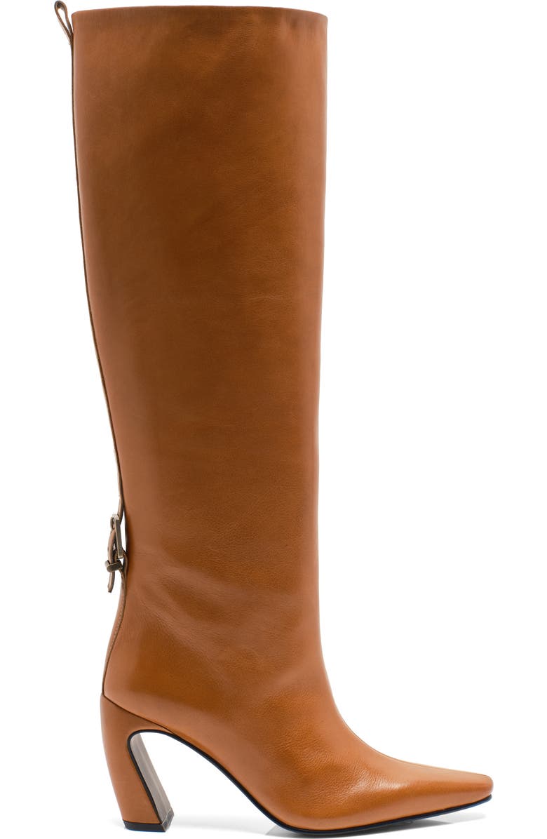 Free People Date Night Knee High Boot, Alternate, color, Tan Leather