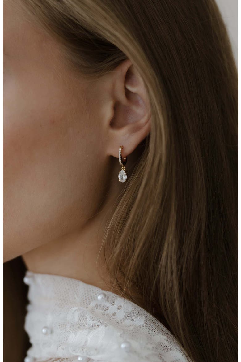 Duchess Crystal Drop Earrings, Alternate, color, Gold