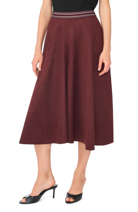 Faux Suede Wide Leg Culottes