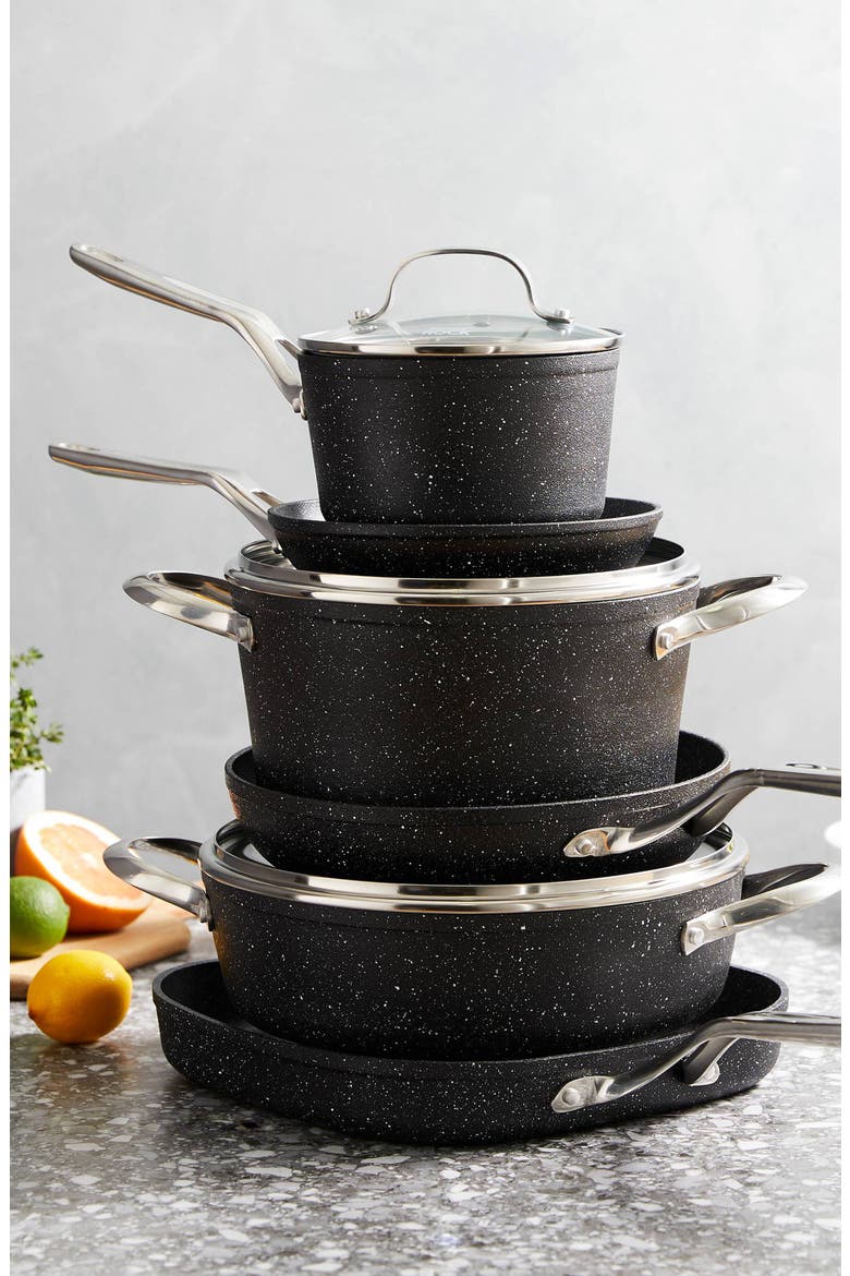 IRONROC™ 9-Piece Cookware Set, Alternate, color, BLACK