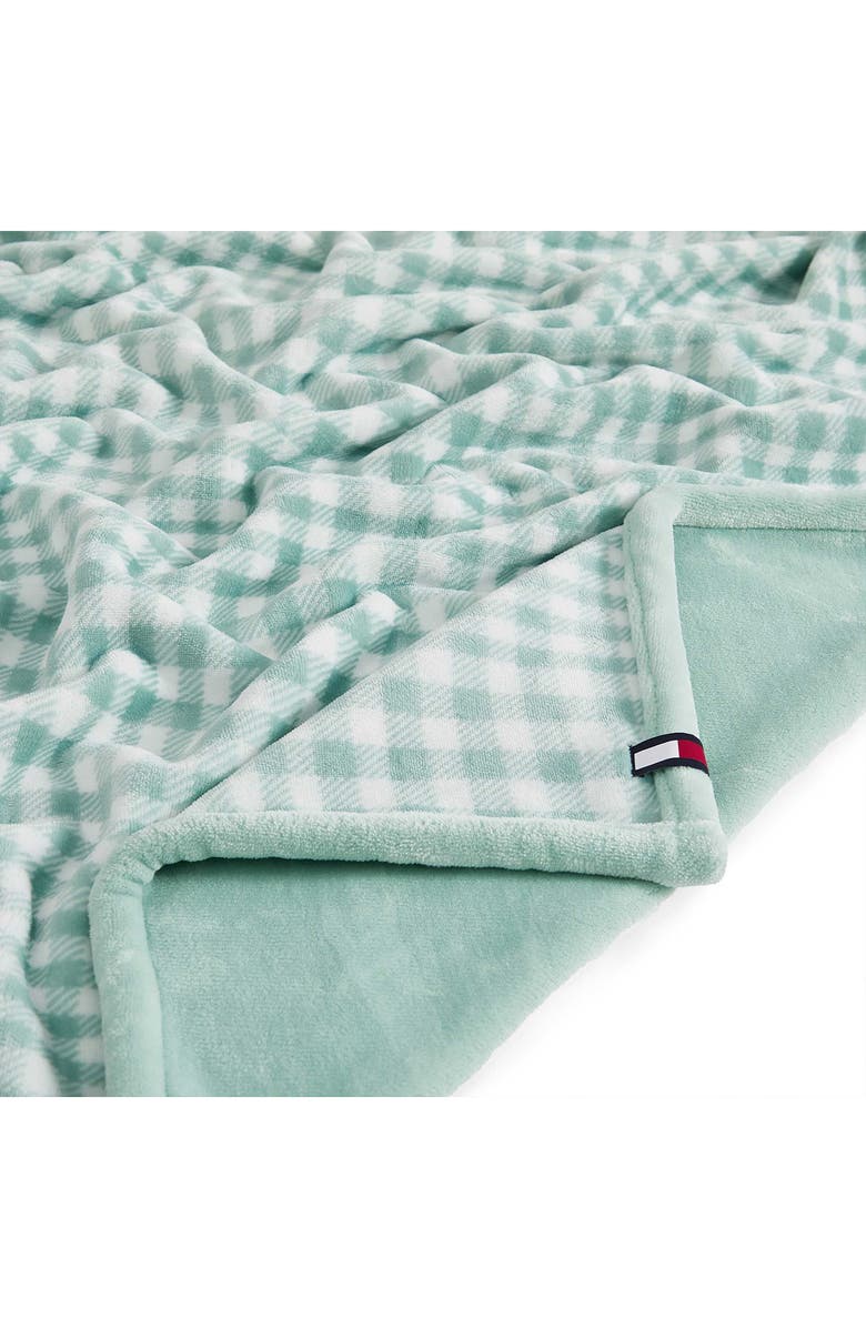 Tommy Hilfiger Modern Check Throw, Alternate, color, Harbor Green/ White