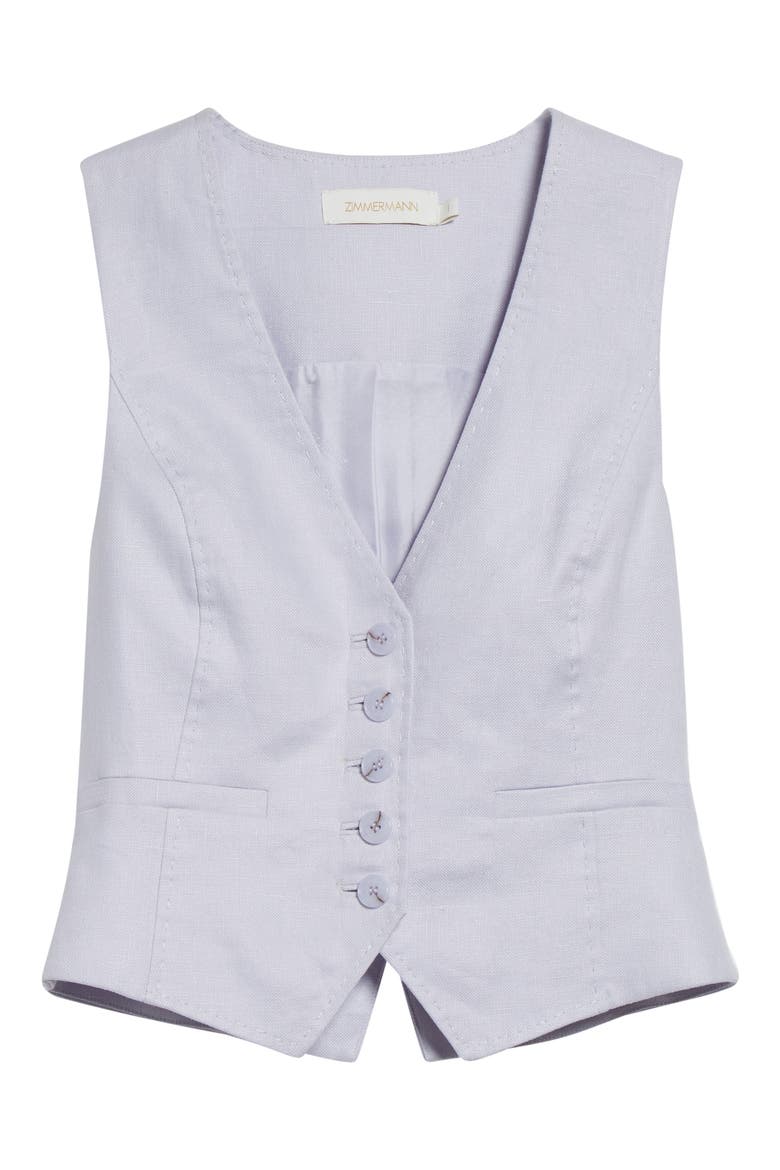 Kindred Spirit Luna Linen Vest, Alternate, color, LILAC