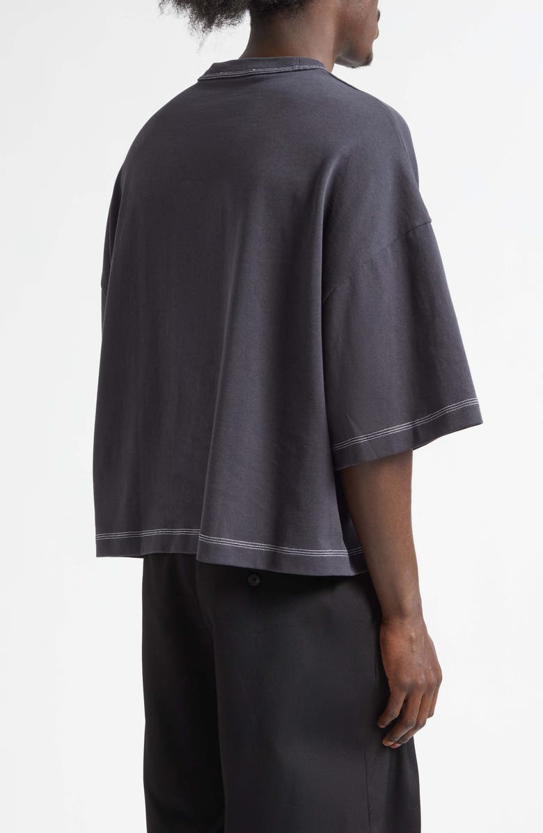 Jacquemus Le T-Shirt Letro Embroidered Monogram T-Shirt, Alternate, color, Dark Navy