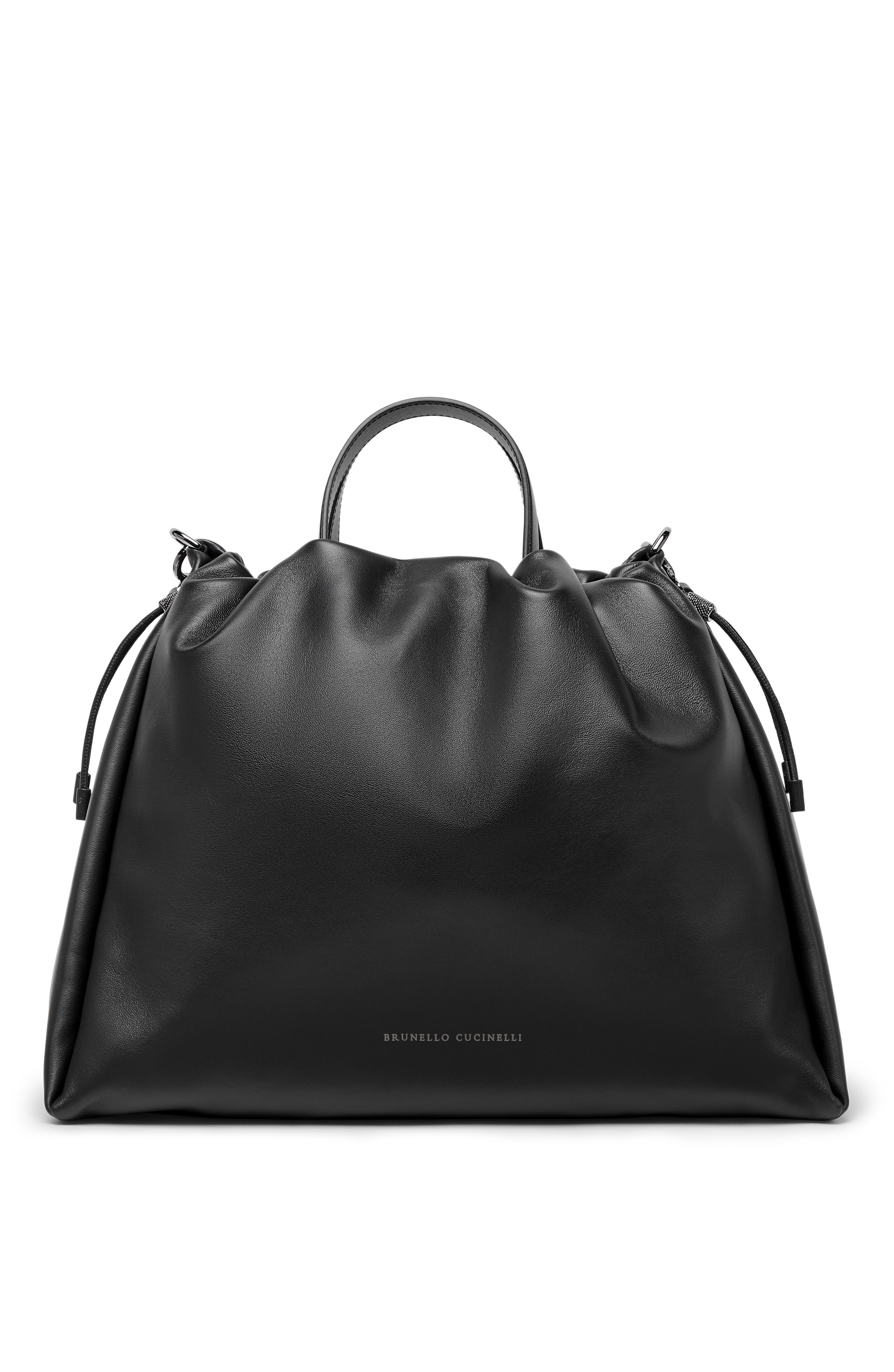 Brunello Cucinelli Large Soft leather Mellow Shopper bag, Main, color, 