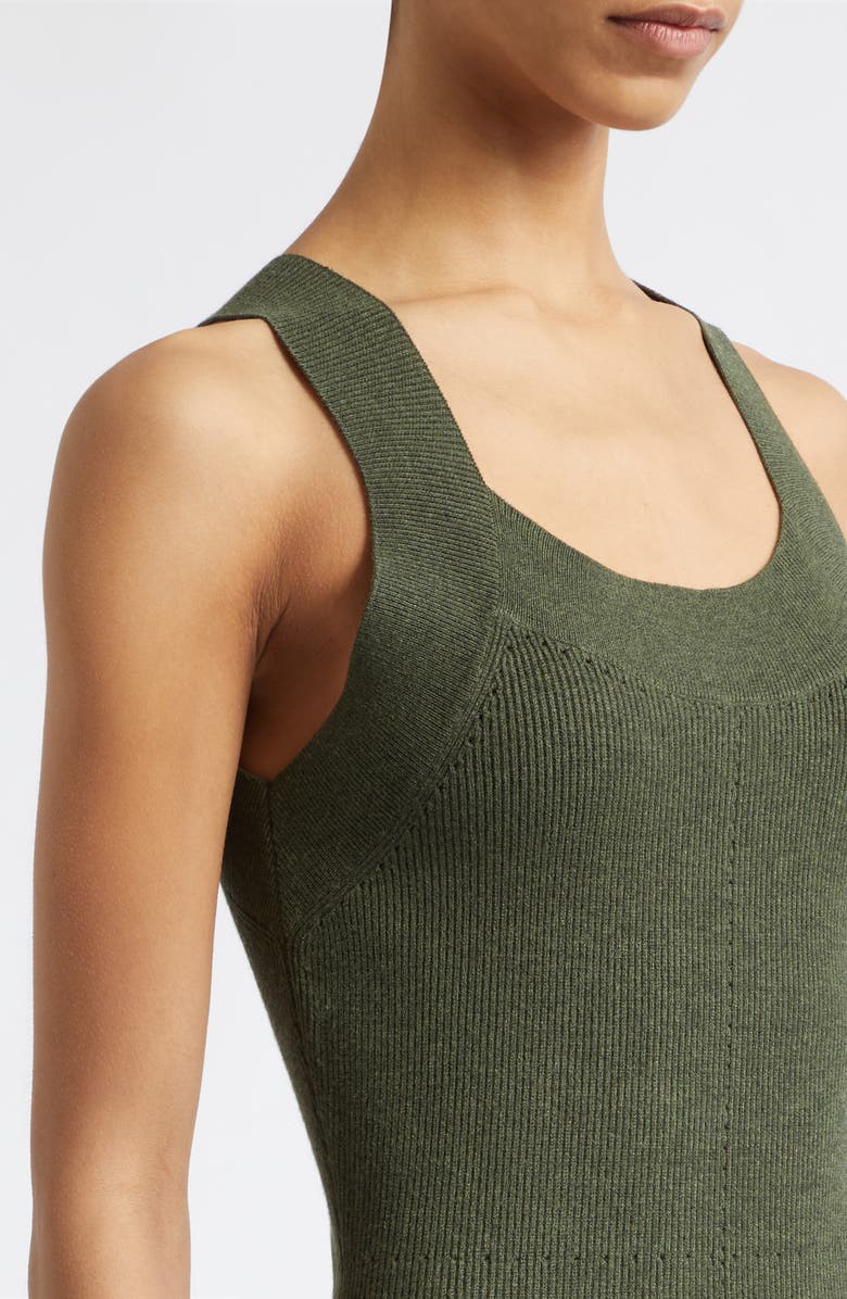 Derek Lam 10 Crosby Kamila Sleeveless Knit Minidress, Alternate, color, Dusty Olive