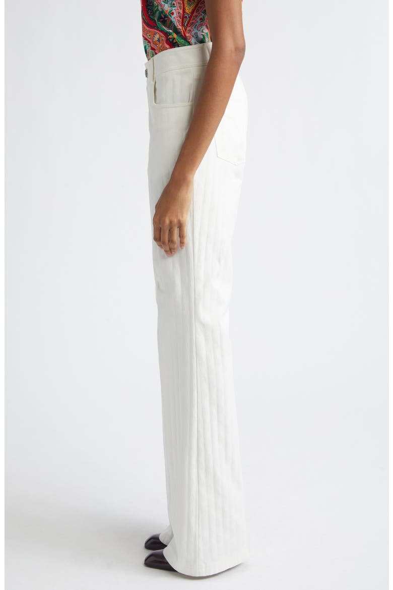 Ex Stretch Cotton Flare Trousers, Alternate, color, WHITE BASE