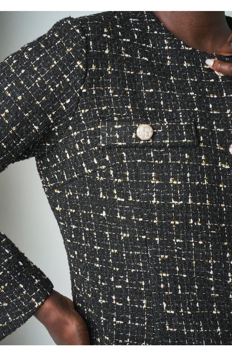 Jessica London Tweed Skirt Suit, Alternate, color, Tweed