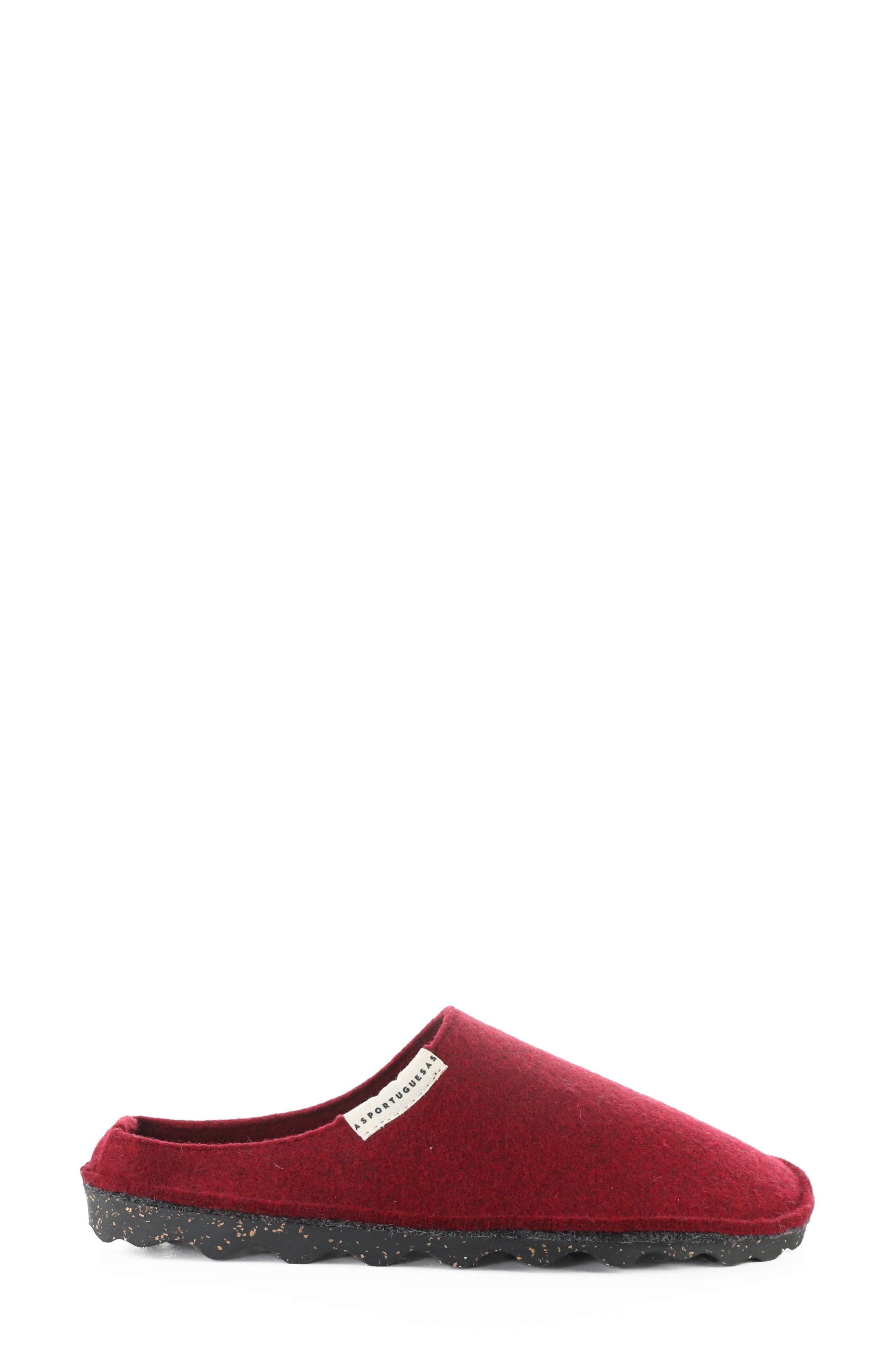 Natura Wool Felt Mule, Alternate, color, MERLOT