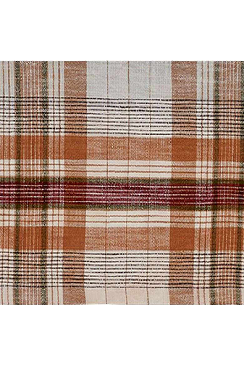 Eva Slub Weave Plaid Tablecloth for Fall Harvest Multicolor, Alternate, color, Orange