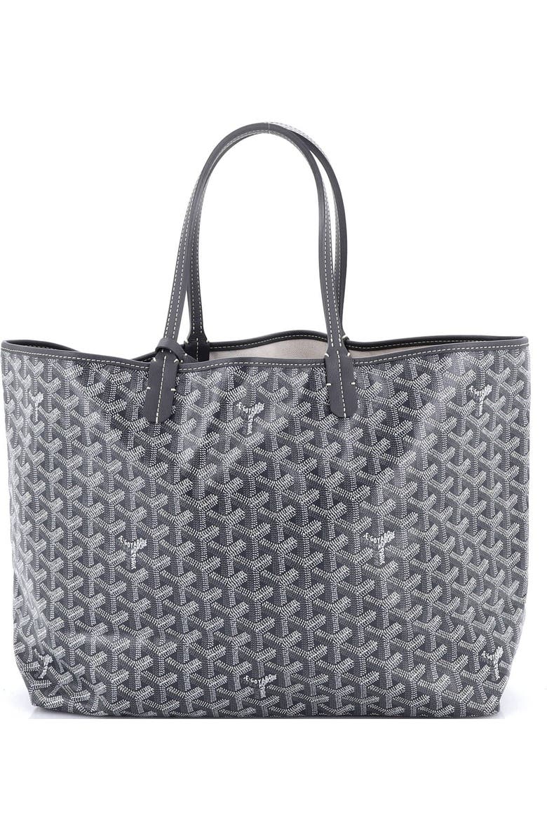 Pre-Owned Goyard Saint Louis Tote Coated Canvas PM, Main, color, Gray
