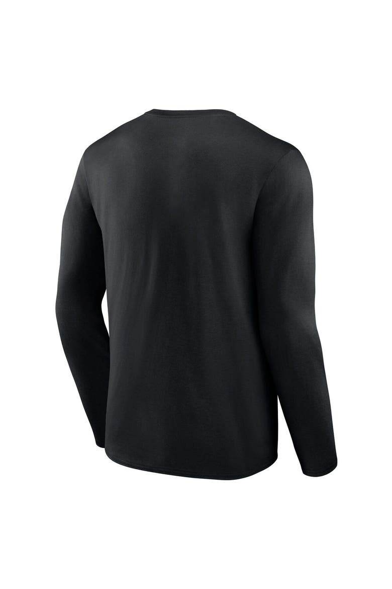Men's Fanatics Branded Black Oklahoma Sooners Broad Jump 2-Hit Long Sleeve T-Shirt, Alternate, color, Black